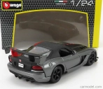 Bburago Dodge Viper Srt-10 Coupe 2003 - With Red Line 1:24 Grey