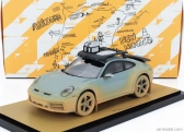 Spark-model Porsche 911 992 Dakar N 00 Ahead Coupe 2024 - Con Vetrina - S vitrínou 1:18 Zelený odtieň