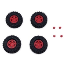 HBP240508 - 1.2inch Deep Star Wheel 68mm Mudder-XL Tire Set ( Red )