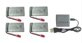 Set 4x 1200mAh pre Syma X5HC, X5HW + USB nabíjač 5x slot