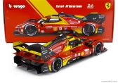 Bburago Ferrari 499p 3.0l Turbo V6 Team Ferrari Af Corse N 50 Winner 24h Le Mans 2024 Antonio Fuoco – Miguel Molina – Nicklas Nielsen 1:18 Red