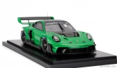 Spark-model Porsche 911 992 Gt3 R N 0 Racing Coupe 2023 - Con Vetrina - S vitrínou 1:18 zelená čierna