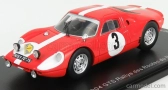 Spark-model Porsche 904 Gts N 3 Rally Des Routes Du Nord 1966 F.dumousseau - M.roques 1:43 Červená biela