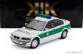 BMW radu 3 (e46) Polizei 1999 v mierke 1:18 bielo-zelená
