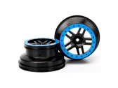 Traxxas 2.2/3.0" SCT Split-Spoke čierno-modré (2) (2WD predné)