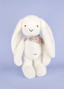 Doudou Plyšový králík XXL s šátkem bílý 50 cm