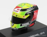 Mini prilba Schuberth prilba F2 Prilba Dallara Team Prema Racing N 9 Sezóna Mick Schumacher 2019 1:4 Žltá Zelená Červená Čierna