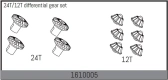 24T/12T differential gear set