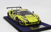 Looksmart Ferrari 488 Gt3 Evo 3.9l Turbo V8 Team Iron Lynx N 71 3rd 24h Spa 2022 Antonio Fuoco - Davide Rigon - Daniel Serra - Con Vetrina - With Showcase 1:18 Žlutá Černá
