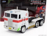 Jada Freightliner Flt86 Tractor Truck Ghostbusters Optimus Prime Transformers 3-assi 1984 1:50 Bílá Červená