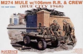 Model Kit figúrky 3315 - M274 MULE w/106mm R.R. & CREW (HUE CITY 1968) (1:35)