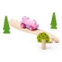 BAZAR - Bigjigs Rail Elektrická lokomotiva Silná růžovka