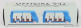 Officina-942 Fiat 1100 Elr Autotreno Visitatori Fiera Del Levante Carrozzeria Romanazzi 1953 1:76 Modrá