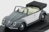 Rio-models Volkswagen Beetle Cabriolet Karmann Open 1949 1:43 sivá biela
