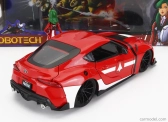 Jada Toyota Supra With Miriya Sterling Figure Robotech 2020 1:24 Červená Bílá