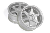 TE37 disky 26mm stříbrné (6mm offset) 2ks