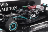 Minichamps Mercedes gp F1 W12 Mercedes M12 Eq Power+ Team Amg Petronas Motorsport Formula One N 44 Winner Brazilian Gp (with Flag) 2021 Lewis Hamilton 1:43 Black Green