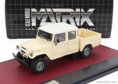 Modely v mierke Matrix Toyota Hj45 Land Cruiser Crew Cab Pick-up 1979 1:43 Cream White