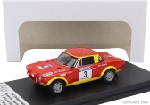 Trofeu Fiat 124 Abarth (night Version) N 3 3rd Rally 1000 Lakes 1974 Markku Alen - Ilkka Kivimaki 1:43 Červená Žlutá