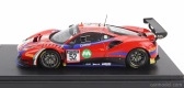 Looksmart Ferrari 488 Gt3 Evo 3.9l Turbo V8 Team Af Corse N 52 Winner Pro-am Cup 24h Spa 2022 Andrea Bertolini - Stefano Costantini - Louis Machiels - Alessio Rovera 1:43 Červená Modrá Čierna