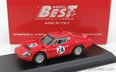 Najlepší model Fiat Abarth Ot1300 N 24 Winner Trento-bondone 1968 Karl Federhofer 1:43 Červená