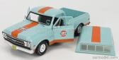 Greenlight Chevrolet C-10 Pick-up Closed Camper Gulf 1968 1:24 svetlo modrá oranžová