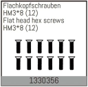 HM3*8mm Flat Hex Screw 12pcs