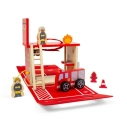 Bigjigs Toys Dřevěná hasičská stanice na cesty