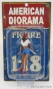 Americké diorámy Figúrky Lady Katie Girl - Meccanico - Mechanic Girl 1:18 White Blue