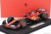 Bbr-models Ferrari F1  Sf-24 Team Scuderia Ferrari N 55 3rd Monaco Gp 2024 Carlos Sainz - Con Vetrina - With Showcase 1:18 Červená Černá