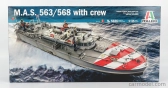 Italeri Boat Mas M.a.s. 563/568 Military With Crew 1:35 /