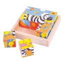 Bigjigs Toys Obrázkové kocky Kocky Safari 9 kociek