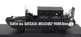 Perfex GMC Dukw Cckw 353 Truck Boat Bateaux Mouches Paris Anfibio Gommato 3-assi 1965 1:43 Black