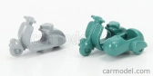 Officina-942 Piaggio Set 2x Vespa 98 + Vespa 98 Sidecar 1946 1:76 Svetlo šedá zelená