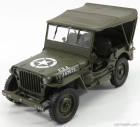 Welly Jeep Willys 1/4 Mb Usa Army Soft-top Closed 1945 1:18 Military Green