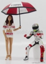 Minichamps Figures Pilota Valentino Rossi E Ombrellina Gp Valencia 2005 1:12 Bílá Červená