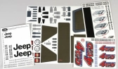 Nálepky pre Jeep 4WD body, set