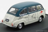 Brumm prom Fiat 600d Multipla 1961 - Overland Austrália - Anglicko 1969 Bruce Thomas - Stuart Harper 1:43 Bielo-zelená