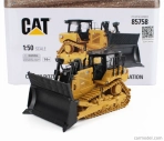 Dm-models Caterpillar Catd8 Ruspa Cingolata - pásový traktor s buldozérom a škrabákom - konfigurácia pre manipuláciu s odpadom 1:50 žltá čierna