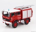 Edicola Renault 95.130 4x4 Fpt Double Cabine Tanker Truck Sapeurs Pompiers 1992 1:43 červená biela strieborná