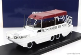 Perfex GMC Dukw Cckw 353 Charlot Truck Boat Promenades En Mer Anfibio Gommato 3-assi 1965 1:43 Bílá Červená