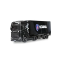 RC licencovaná Scania 730 S s návesom, GYRO, driftovacia, proporcionálny pohon 4x4, 1:64 RTR, čierna