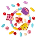Bigjigs Toys Sada drevených korálikov Mystical Magic