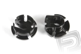 Čierne hliníkové tanieriky tlmičov 12mm (2 ks.)