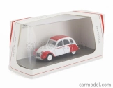 Schuco Citroen 2cv 1976 1:64 bielo-červená