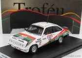 Trofeu Ford england Escort Mkii Rs 2000 N 14 Rally Hunsruck 1984 M.werner - M.feltz 1:43 Biela červená zelená