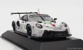 Spark-model Porsche 911 991-2 Rsr-19 4.2l Team Porsche Gt N 92 24h Le Mans 2022 Michael Christensen - Kevin Estre - Laurens Vanthoor 1:43 Bielo-sivo-červená