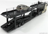 Bburago Mercedes benz Actros 2 2545 Truck Car Transporter 2016 + Volkswagen Polo Gti 1:43