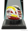 Spark-model Bell helmet Casco Helmet F1 Lewis Hamilton World Champion Team Amg Petronas W09 N 44 4th Mexico Gp 2018 1:5 Bílá Černá Červená