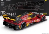 Bburago Ferrari 499p 3.0l Turbo V6 Team Ferrari Af Corse N 51 3rd 24h Le Mans 2024 Alessandro Pier Guidi - James Calado - Antonio Giovinazzi - Con Vetrina - With Showcase 1:18 Red